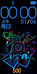 Xiaomi Mi Band 4 Avengers Neon watch faces